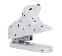 HOMSFOU Mini Wooden Dog Shaped Stapler Compact Animal Office Tool for School and Desk Easy Grip Creative Desktop Accessory and Practical Stationery