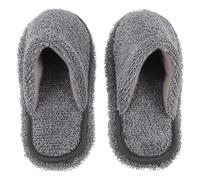 HOMSFOU Mop Slippers for Men for Floor Cleaning, Washable Dusting Slippers with Quiet Fabric Sole, Unisex Reusable Sweeping Shoes for Hardwood and Tile Floors at Home