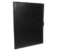 HOMSFOU Multi Functional Folder for Receipts Professional Padfolio Clipboard in Made of Pu Leather Material for Writing and Organizing Documents Office Go