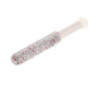 HOMSFOU Mushroom Head Makeup Sponge Brush with Small Drumstick Shape for Seamless Concealer Application and Effortless Blending, Plastic Handle with Rhinestone Detail, for Face Powder