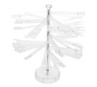 HOMSFOU Nail Art Color Chart 120-color Spiral Fan Display Stand Square Gel Polish Practice Rack DIY Nail Tips Salon Showing Board