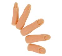 HOMSFOU Nail Practice Fingers with Comfortable Touch 5pcs Silicone and Flexible Joints for DIY Nail Art and Professional Manicure Training Models