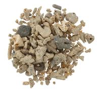 HOMSFOU Natural Coral Bone Gravel 1lb Aquarium Filter Stone for Fish Tank Decoration with Mesh Bag, Volcanic Filter Material Suitable for Aquarium and Pond Filtration