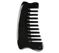 HOMSFOU Natural Ox Horn Hair Scalp Massage Comb Pocket Comb Multi-Functional Stopping Headaches Calm The Mind for Men Women Valentine's Day