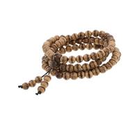 HOMSFOU Natural Wood Beads 108 Beads for Meditation and Mindfulness Necklace with Comfortable Wear and Smooth Finish Traditional Zen Aesthetic Suitable for Men and Women
