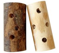 HOMSFOU Natural Wood Chew Sticks 2 Pieces for Small Animals Safe Wooden for Guinea Pigs Hamsters Rabbits and Chinchillas Encouraging Healthy Chewing Habits