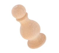 HOMSFOU Natural Wood Curtain Rod Finials Round Ball Design Roman Column Inspired Decorative Wood Spindle Finial for Classical European Home Decor and Furniture