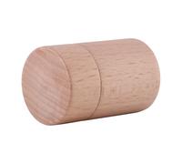 HOMSFOU Natural Wooden Lip Balm Tube Container, Refillable Cosmetic Lip Balm Case, DIY Empty Light Color Wooden Lipstick Bottle for Beauty and Personal Care