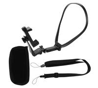 HOMSFOU Neck Phone Holder for Smartphone Flexible Chest Mount Phone Stand Hands Camera Neck Mount for Outdoor Riding and Recording