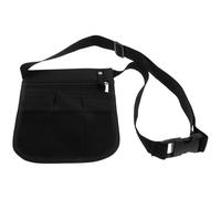 HOMSFOU Nurse Waist Pouch Black Oxford Cloth Medical Tool Storage Bag with Shoulder Strap Portable Utility Belt Pack for Healthcare Professionals