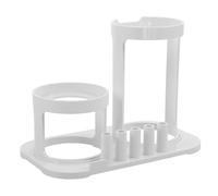 HOMSFOU Oral Irrigator Holder and Space-Saving Plastic Design and Water Flosser Organizer Stand with Secure Storage Modern Sleek Style Suitable for Shower and Countertop Use