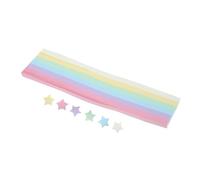 HOMSFOU Origami Paper Stars Neon Bulk Star Paper Strips 6 Gradient Colors and Galaxy-Themed Decorations