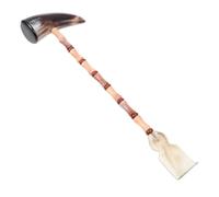 HOMSFOU Ox Horn Back Massager Back Scratcher Body Massage Hammer Brown Ox Horn for Her and Him