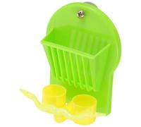 HOMSFOU Parakeet Bird Cage Feeder Parrot Vegetable Feeder Use Easy to Fill Sturdy Plastic Material Light Green for Raising Birds Suitable for Small Pets and Rabbits