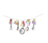 HOMSFOU Parrot Hanging Cage with Colorful Spoon, Bird Chew Sound for Cockatiel Training, Rope Swing Accessory for Bird Bites and Foraging Enrichment