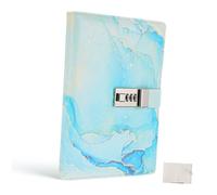 HOMSFOU Password Locked Notebook for Journal with Secure Lock and Integrated Bookmark Ribbon Portable Travel Notepad for Adults Privacy Protection Journal Book for Note Taking and Schedule