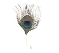 HOMSFOU Peacock Plumage DIY Brooch Pin Lightweight Lapel Stick Pin for Weddings Parties Everyday Wear Versatile Craft Jewelry to Enhance Vintage Modern Outfits