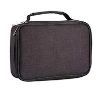 HOMSFOU Pencil Bag Slots Large Capacity Zipper Portable for Artists and Students Mesh Pencil Case Compartments Pens and Art Supplies