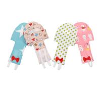 HOMSFOU Pet Bird Clothes 4pcs Parrot Diaper Set with Cute Animal Prints, Breathable Soft Fabric, Large Size for Cockatiel Budgie Parakeet Bird Diapers Suitable for Outdoor Flying