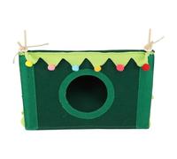 HOMSFOU Pet Felt Tent Small Animal Nest Comfortable Easy Hanging Felt Cloth and Wood Materials Warm Hideaway for Hamsters and Small Pets