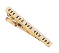 HOMSFOU Piano Note Tie Clip for Men Musical Theme Stainless Steel Formal Wear Accessory Unique for Concert-goers and Grooms