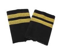 HOMSFOU Pilot Shoulder Boards Epaulets Aviation Uniform Badge with Two Bars Lightweight and Ergonomic Airline Crew and Cosplay Stage Performance Props Professional Craftsmanship