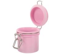 HOMSFOU Pink 200ml Eyelash Glue Storage Tank Airtight Lash Container for Eyelash Extensions Leak Proof Makeup Tool Holder for Grafting and False Adhesive