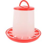 HOMSFOU Plastic Chick Feeder with Lid 3kg Capacity Thick Integrated Poultry Feeding Bucket for Outdoor Chicken Trough Use in Farm and Household Poultry Care