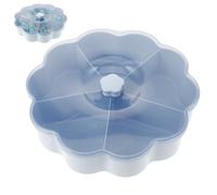 HOMSFOU Plastic Food Storage Box with Lid 5-slots Compartment Design Lightweight Wear Resistant Snack Serving Box for Nuts and Fruits for Parties and Sharing with Guests