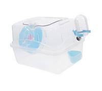 HOMSFOU Plastic Pet Rat Cage Hamster Case Outdoor Pet Cage with Feeding and Watering Accessories Stylish Elegant Design Safe and Secure for Travel and Outing