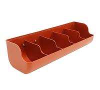 HOMSFOU Plastic Pig Feeder 5-compartment Livestock Feeding Manger Trough for Piglets Sow Nursery Brown Sturdy Pig Food Trough for Farm Use