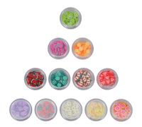 HOMSFOU Polymer Clay Nail Manicure Pieces 12pcs Assorted Colour Fruit Slices Lightweight and Easy to Operate for DIY Nail Art Accessories and Creative Manicure Designs