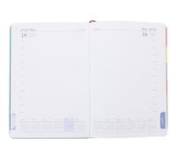 HOMSFOU Portable Academic Planner Notepad Daily Agenda Organizer Lightweight for Students Travelers Office Workers Blue-green Cover Practical Scheduling and To-do List Notebook