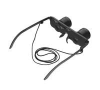 HOMSFOU Portable Binocular Glasses for Fishing and Sightseeing with Adjustable Focus and Instant Target Focus, Lightweight Black Plastic Small Mini Travel Binoculars with 28mm Telescope