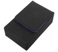 HOMSFOU Portable Black Pu Tarot Cards Storage Box with Dustproof and Easy to Clean Features, Small and Delicate Design for Tarot Card Storage and Carrying