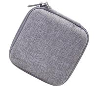 HOMSFOU Portable Digital Accessories Organizer Bag with Multi-partition EVA Case for Data Cable Storage Travel Electronics Charger and Earphone Protection Lightweight for Business Trips Grey