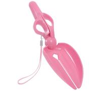 HOMSFOU Portable Dog Poop Scoop Handheld Pooper Scooper for Large Dogs with Sturdy Plastic Clip Waste Collector Pink Pet Poopers Scooper