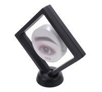 HOMSFOU Portable Eyebrow Shape Display Board with Transparent Film Floating Frame Cosmetic Stand for Makeup Artists Visual Eyebrow Design Showcase for Beauty Salons Semi- Tattoo Mold