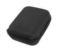 HOMSFOU Portable Hard Drive Case Oxford Cloth Electronics Carry Bag for Power Bank Data Cables Storage Travel Organizer with Inner Mesh Pockets Smooth Zipper Design Black