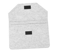 HOMSFOU Portable Laptop Storage Bag Light Grey Felt Case for Notebook Tablet Shock Resistant Wear Resistant Protective Computer Handbag for Easy Carrying and Organization