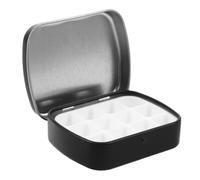 HOMSFOU Portable Mini Watercolor Paint Organizer Box with Palette and Lid Lightweight Travel Case for Outdoor Sketching Compact DIY Art Storage for Artists and Students