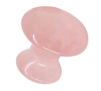 HOMSFOU Portable Mushroom Shape Rose Quartz Gua Sha Stone for Face Massage and Wrinkle Removal Made of Powder Crystal for Beauty Salons the Go Skin Care