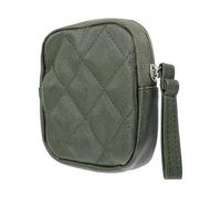 HOMSFOU Portable Period Bag Menstrual Pad Bag Cotton and Linen Material Green Stylish Compact Privacy Protection for Girls Travel Storage