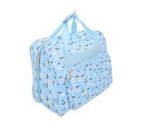 HOMSFOU Portable Sewing Machine Tote Bag with Pockets Lightweight Oxford Fabric Yarn Organizer for Knitting Crochet Travel Carrying Case with Handle and Trolley Structure for Crafting DIY
