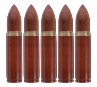 HOMSFOU Portable Wooden Toothpick Holder Lightweight Pocket Case 5 Pcs Mini Toothpick Dispenser for Outdoor and Travel Use