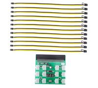 HOMSFOU Power Conversion Board Power Supply Adapter for Gpu Mining Supply to Graphic Card Power Cable Supports Sync Start