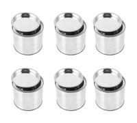 HOMSFOU Practical Iron Paint Storage Can 3pcs with Lid 3.7 Inch Diameter Metal Containers for Ink and Paint Suitable for Factory and Craft Applications