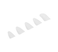 HOMSFOU Professional Nylon Lute Finger Nails Large White 5pcs Set Fingertip Protective Covers for Pipa Playing Examination and Performance Musical Instrument Accessory