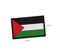 HOMSFOU PVC Palestine Flag Embroidery Patch Arm Badge for Backpacks Outdoor Applique Stylish Accessory Comfortable Design Versatile Use for Adventure and Everyday Wear