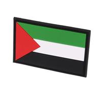 HOMSFOU PVC Palestine Flag Patch Small Embroidered Arm Badge for Backpacks Jackets Hats Outdoor Applique with Unique Design and Comfortable Wear